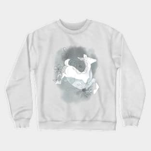 Deer Abstract Sketch Composition Crewneck Sweatshirt